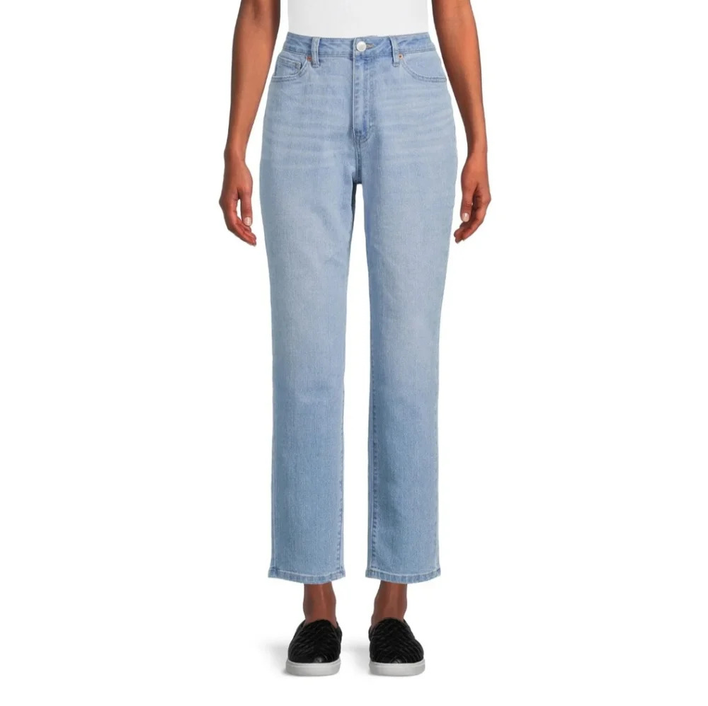 No Boundaries Juniors' High Rise Mom Jeans Light Wash Size 13 NWT